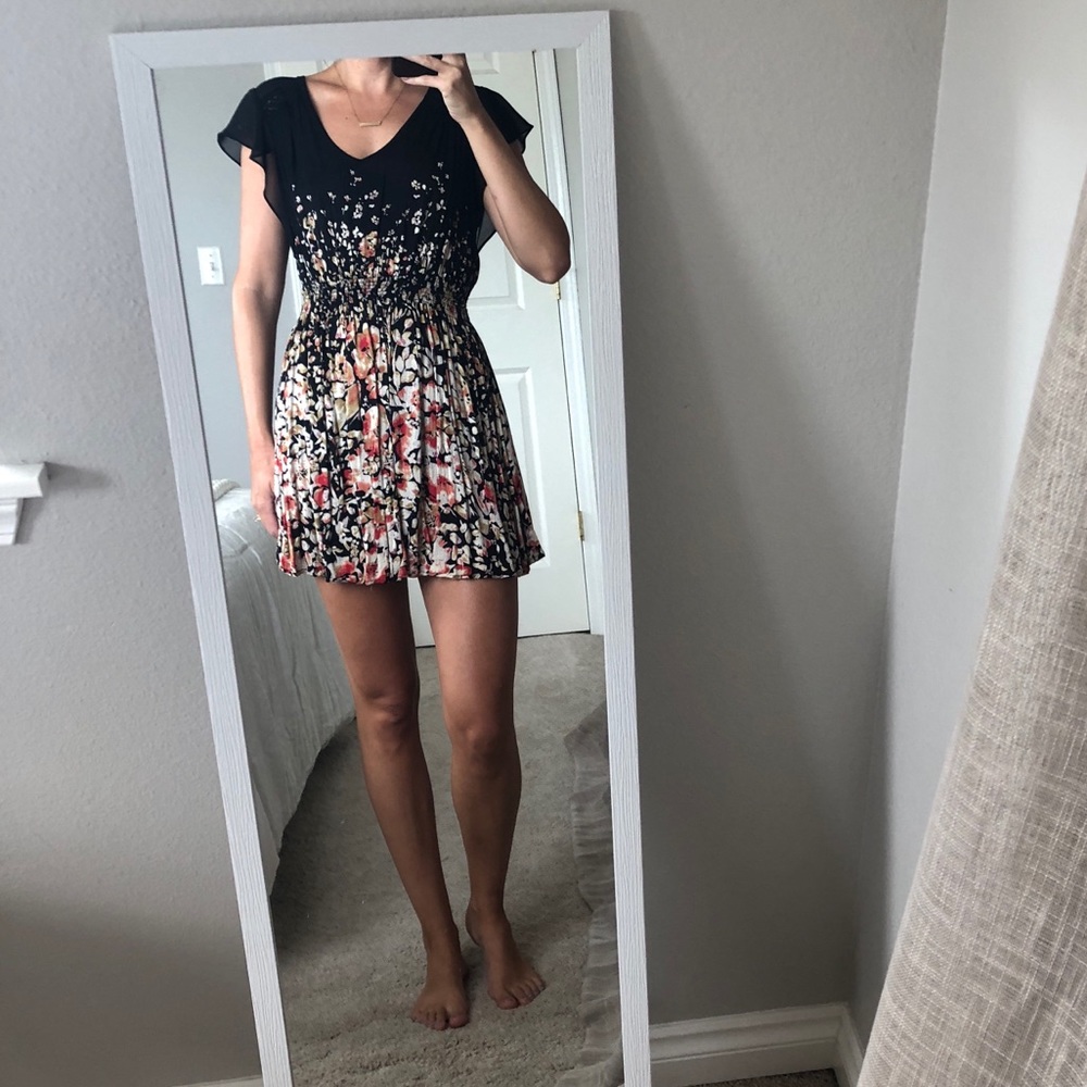 Kimchi Blue Black Floral Dress